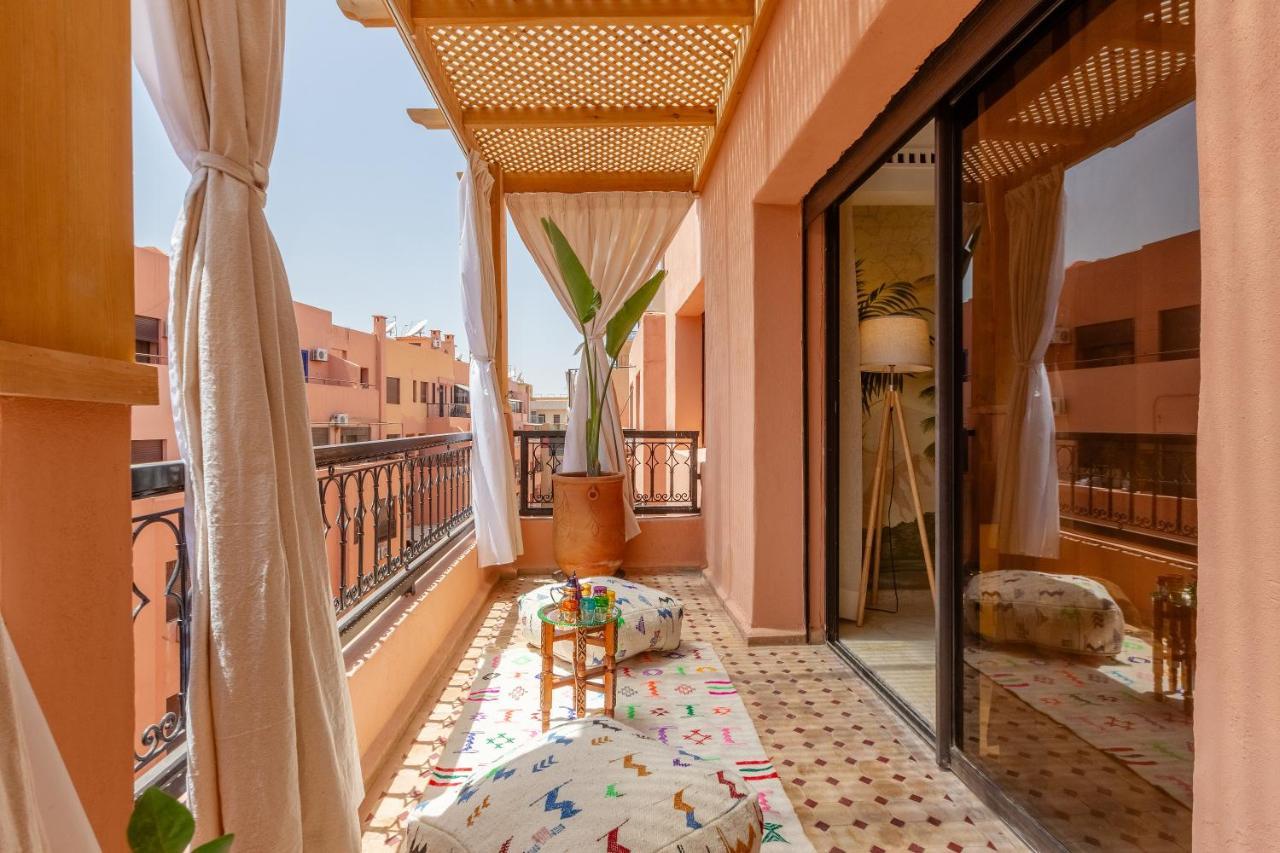 Le Palmier - Appartement Authentique A Gueliz Marraquexe Exterior foto